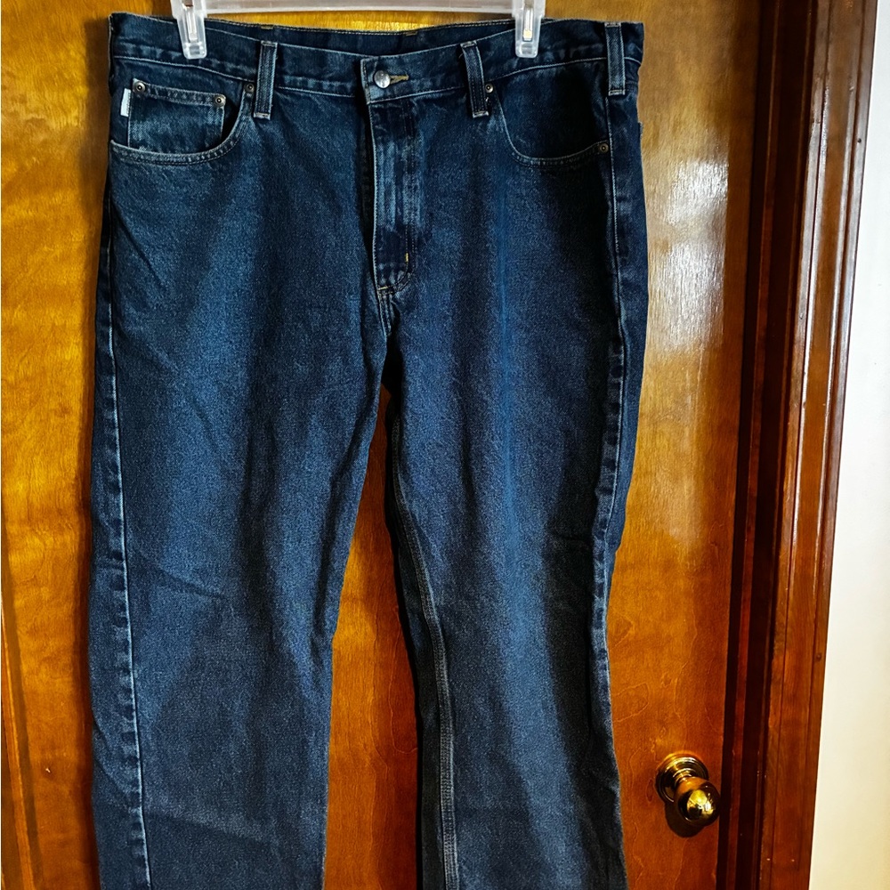 Carhartt Men's Dark Blue Straight Jeans